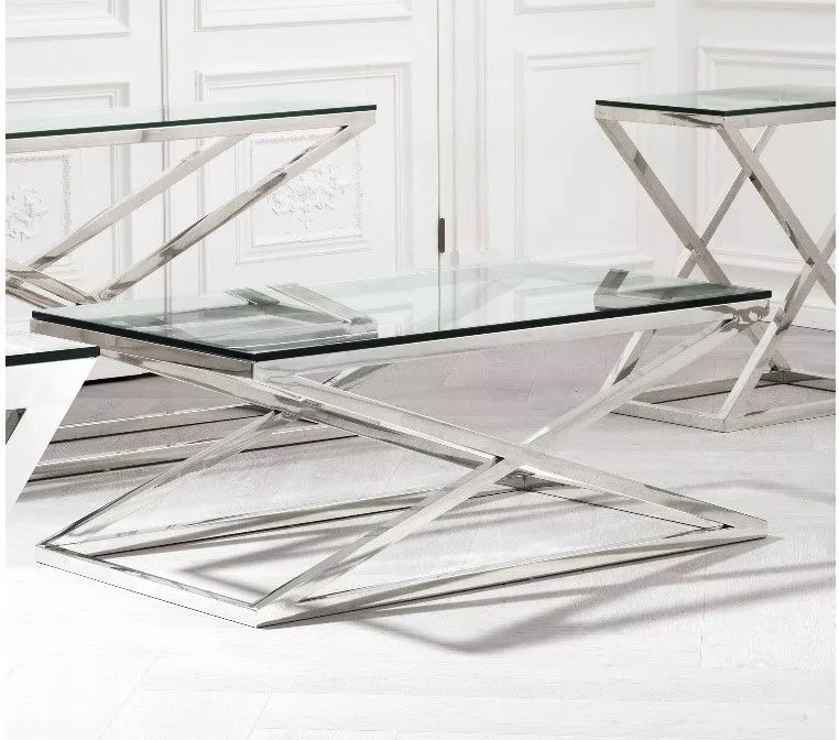 Criss Cross Lasikantinen Sohvapöytä 120 Eichholtz 3 Criss Cross Lasikantinen Sohvapöytä 120 Eichholtz - Image 3