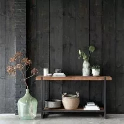 Kosolipöytä - Sivutaso Beam 140 Cm -Ruokapöydät Verkäufe konsolipoyta sivutaso tiikkitaso sivutaso tiikist beam1