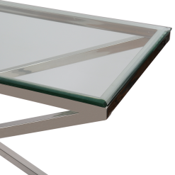 Lasikantinen Sivupöytä New York -Cross -Ruokapöydät Verkäufe lasikantinen sivup yt sivutaso new york cross eichholtz tyylik s kiilt v hopeinen moderni n ytt v 3