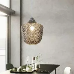 Lasinen Kattovalaisin Ibiza Fume -Ruokapöydät Verkäufe lasinen kattovalaisin ibiza fume sisustuksessa