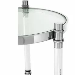 Pyöreä Sivupöytä Trento 111147 -Ruokapöydät Verkäufe lasinen sivupoyta sivupoyta lasia eichholtz trento2