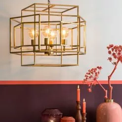 Kattovalaisin Dalisia Kulta -Ruokapöydät Verkäufe messinginvarinen kattovalaisin dalisia sisustus