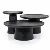 Puinen Pyöreä Sohvapöytä Aron Musta 95651 | 95653 | 95655