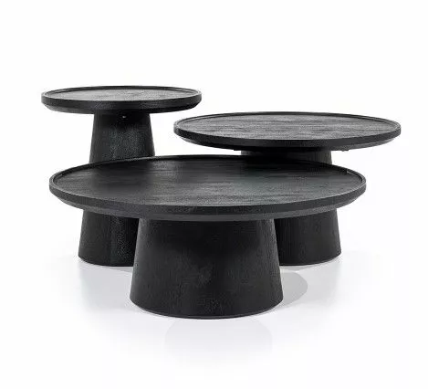 Puinen Pyöreä Sohvapöytä Aron Musta 95651 | 95653 | 95655 1 Puinen Pyöreä Sohvapöytä Aron Musta 95651 | 95653 | 95655