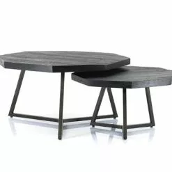 Sohvapöytä Setti Octagon 1646 Musta