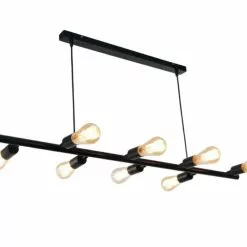 Incustrial Tyylinen Kattovalaisin Santino 8 -Ruokapöydät Verkäufe pitk kattovalaisin musta pitk katovalaisin santino2