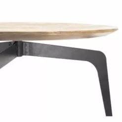 Pyöreä Sohvapöytä Kenji L Natural -Ruokapöydät Verkäufe pyorea puinen sohvapoyta kenji jalka 1