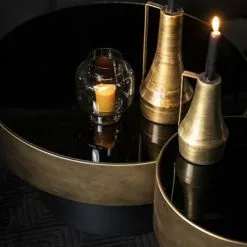 Pyöreä Sohvapöytä Bunga S -Ruokapöydät Verkäufe pyorea sohvapoyta musta messinki sohvapoyta bunga sisustus2 1