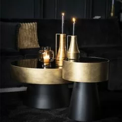 Pyöreä Sohvapöytä Bunga L -Ruokapöydät Verkäufe pyorea sohvapoyta musta messinki sohvapoyta bunga sisustus 3