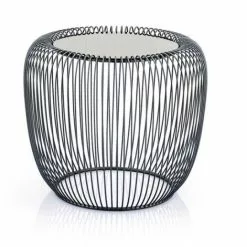 Pyöreä Sohvapöytä Lasikannella Ribca S