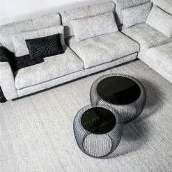 Pyöreä Sohvapöytä Lasikannella Ribca S -Ruokapöydät Verkäufe pyorea sohvapoyta sivupoyta metallia ribca s m yk