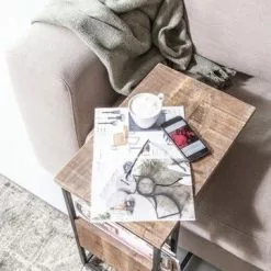 Sivupöytä Lehtitelineellä Slider 1639 6 Sivupöytä Lehtitelineellä Slider 1639 -Ruokapöydät Verkäufe rautarunkoinen sivup yt lehtiteline sivutaso slider yk