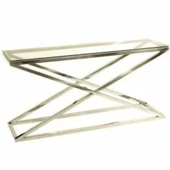 Lasikantinen Sivupöytä Criss Cross